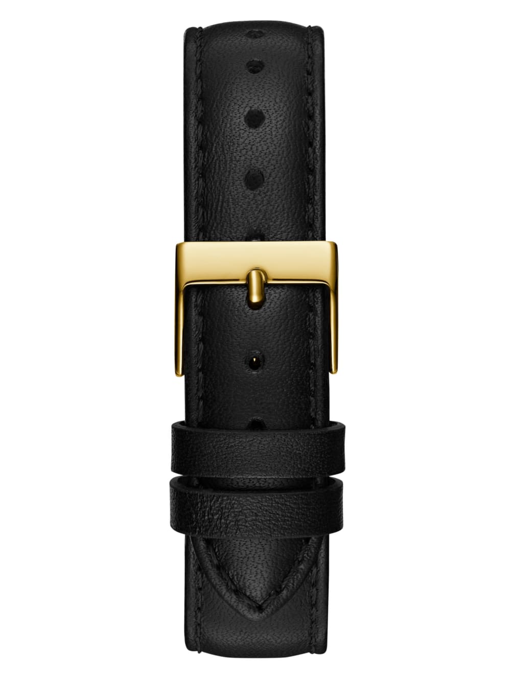 Gold-Tone and Leather Analog Logo Watch