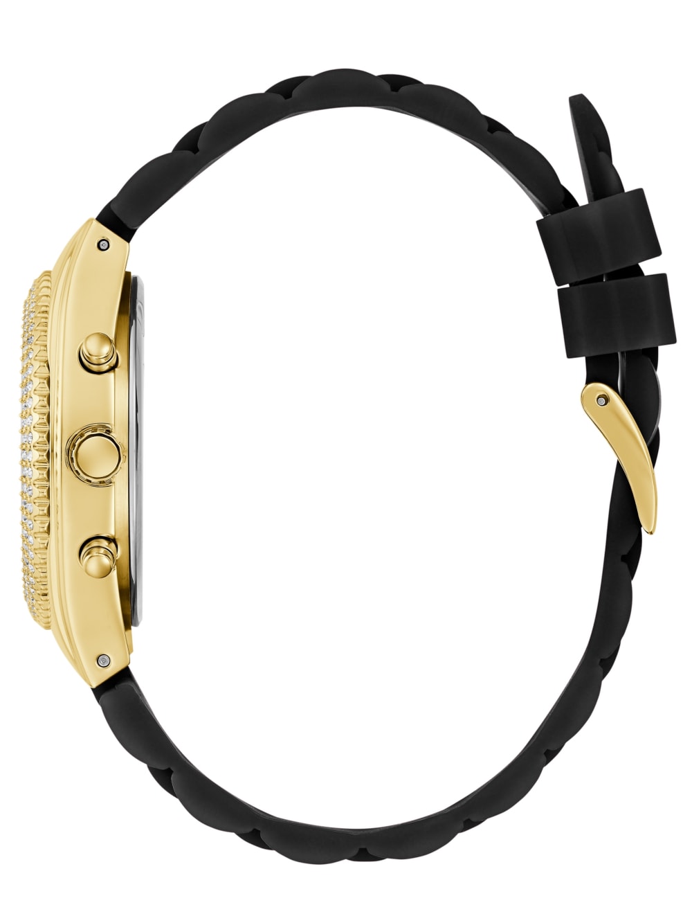 Gold-Tone and Clear Multifunction Watch