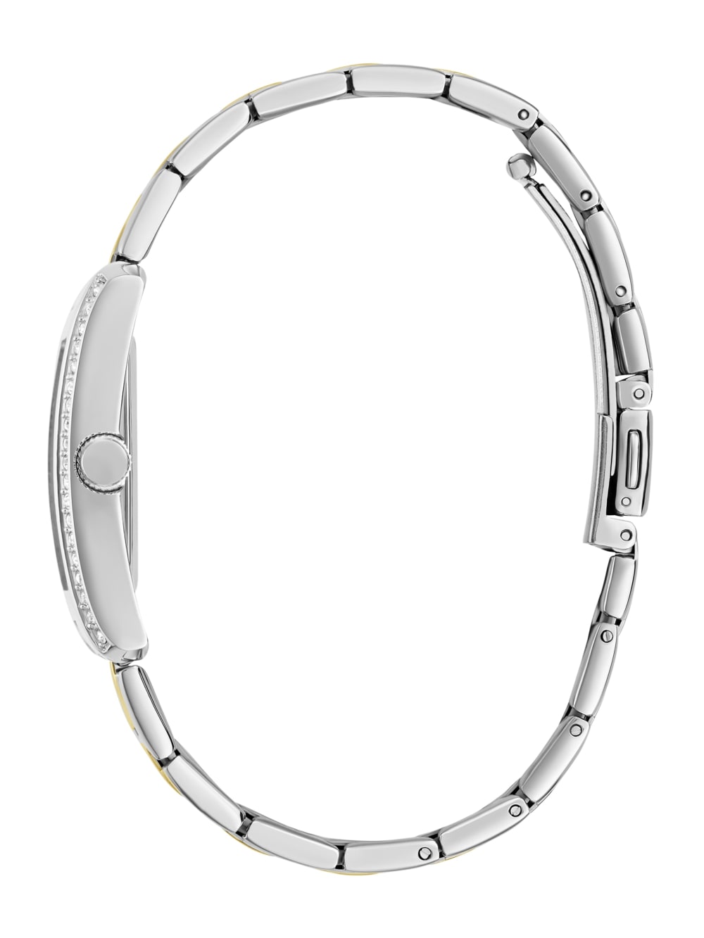 Multi-Tone Crystal Square Analog Watch