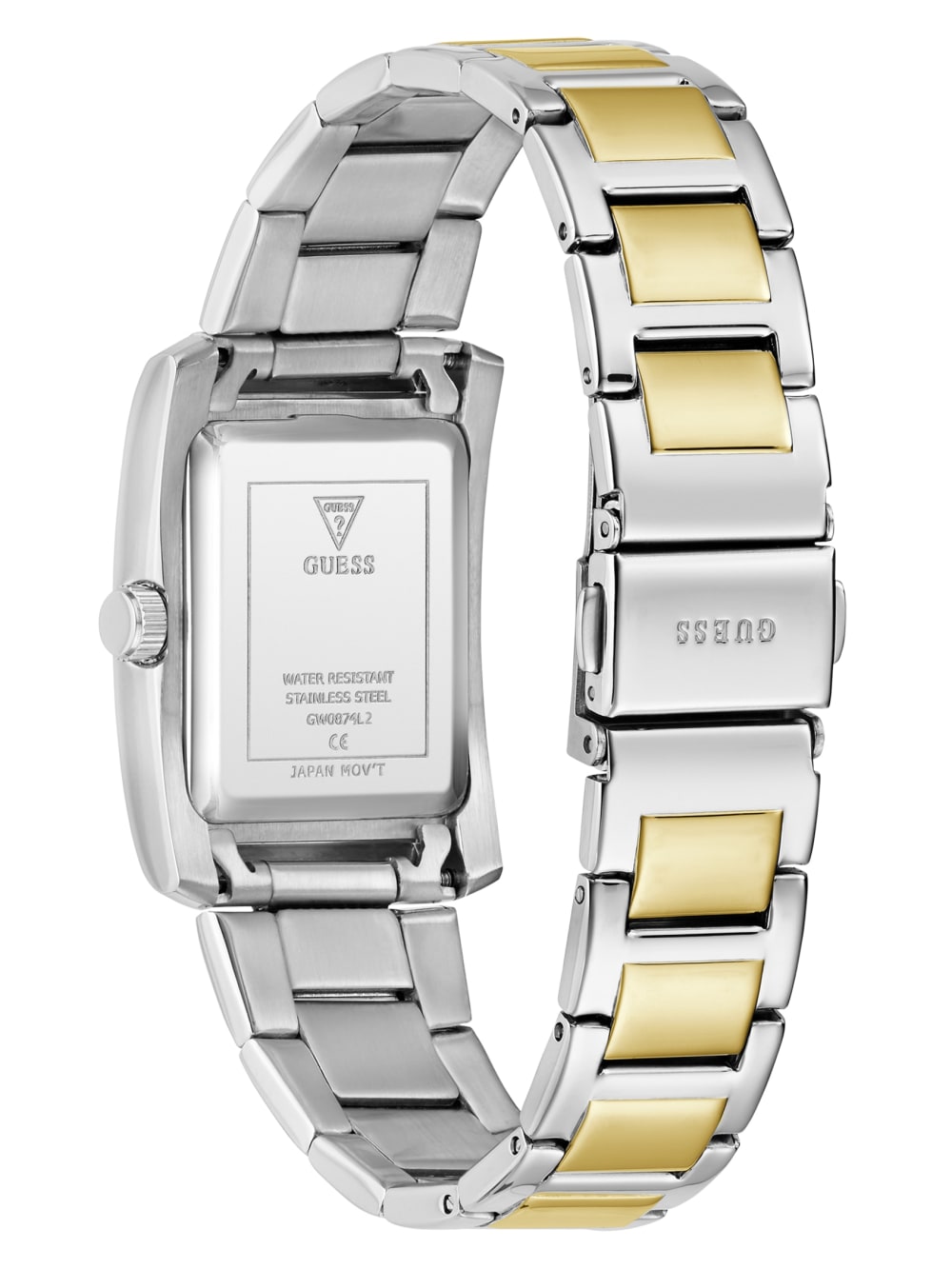 Multi-Tone Crystal Square Analog Watch