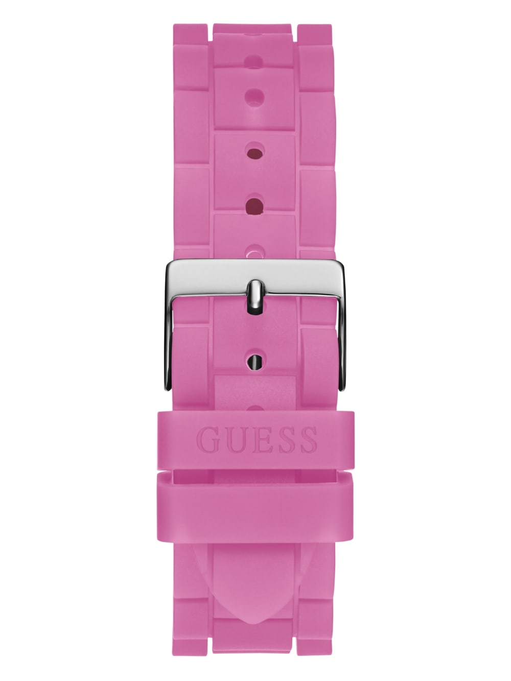 Pink and Silver-Tone Multifunction Watch