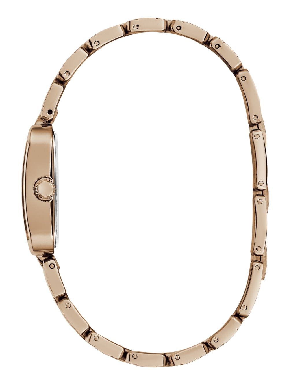 Rose Gold-Tone Textured Square Analog Watch