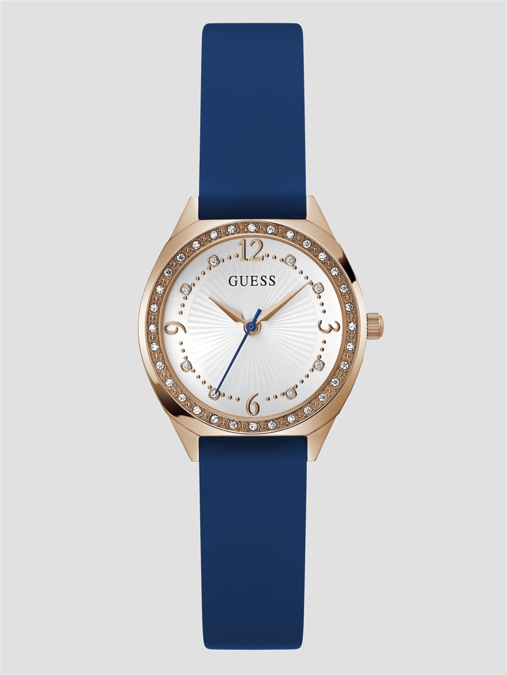 Rose Gold-Tone and Blue Analog Watch