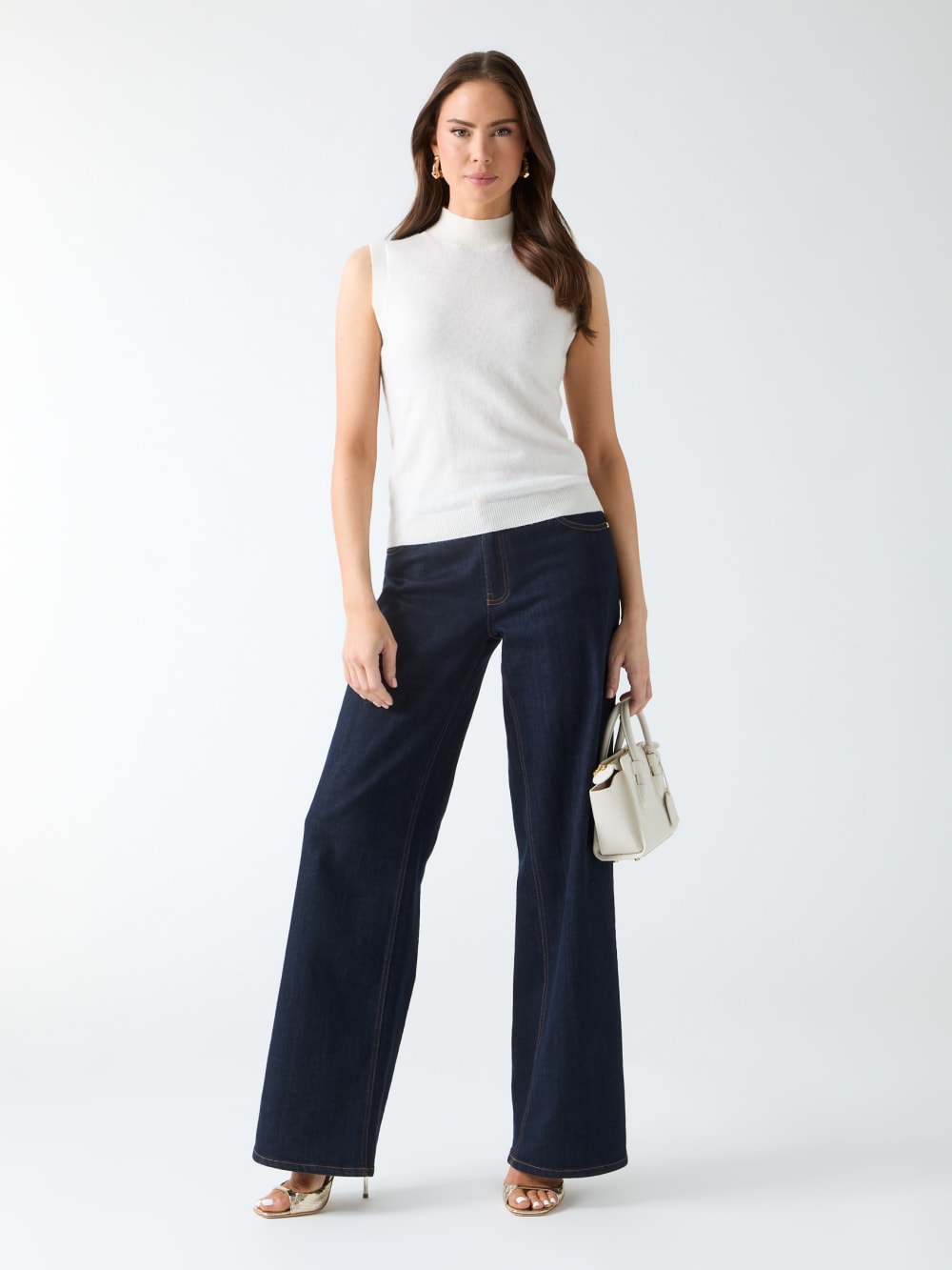 Lavanda Mock-Neck Sweater Top