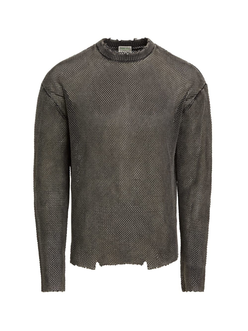 distressed knit sweater
