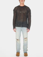 distressed knit sweater