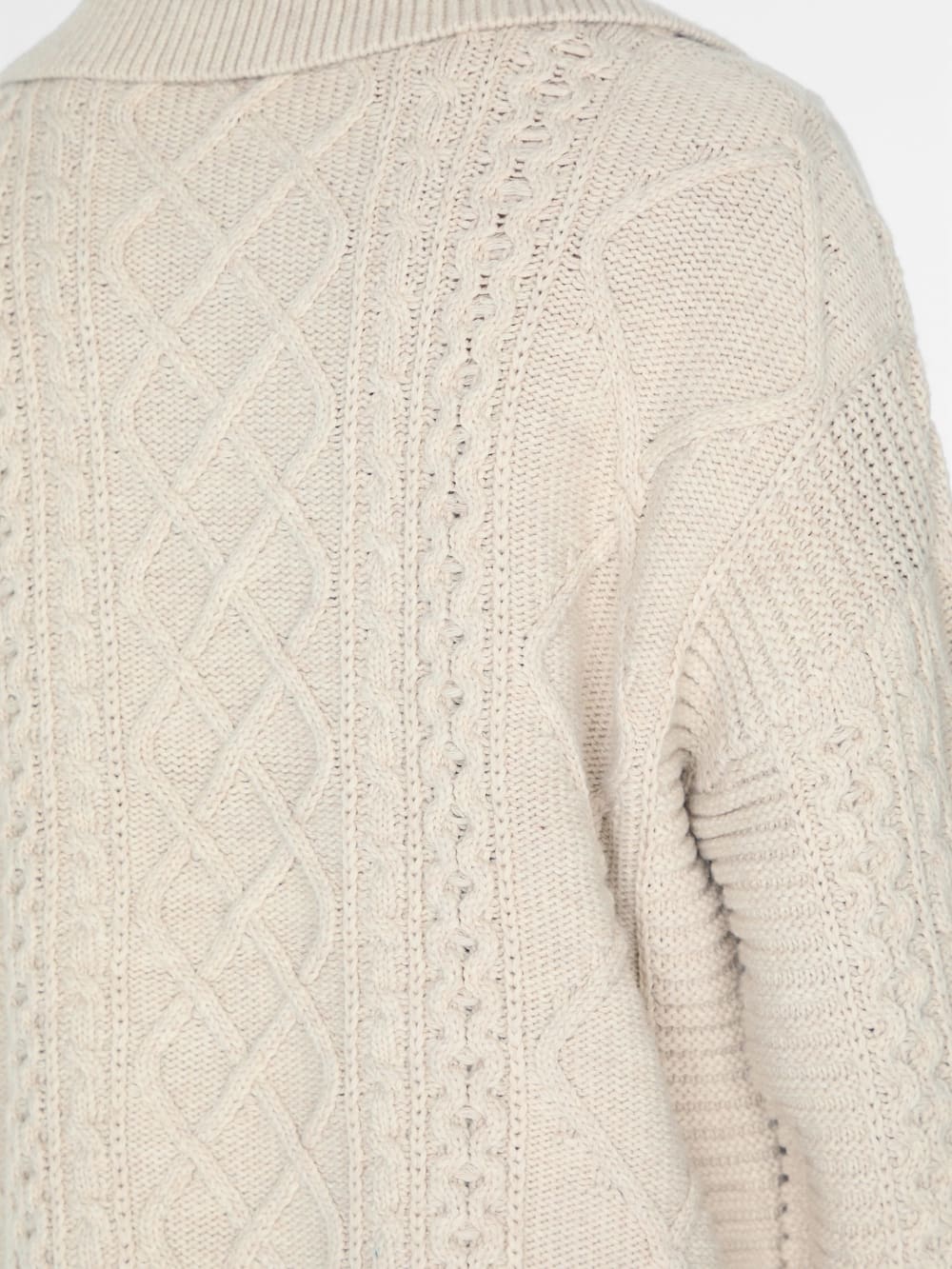 cable knit crewneck sweater