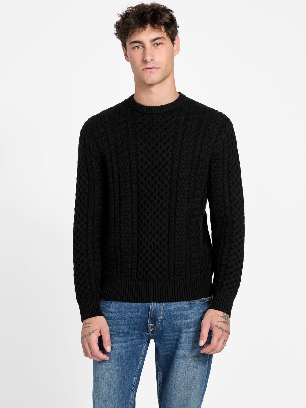 Eco Nathan Mixed Cable-Knit Sweater