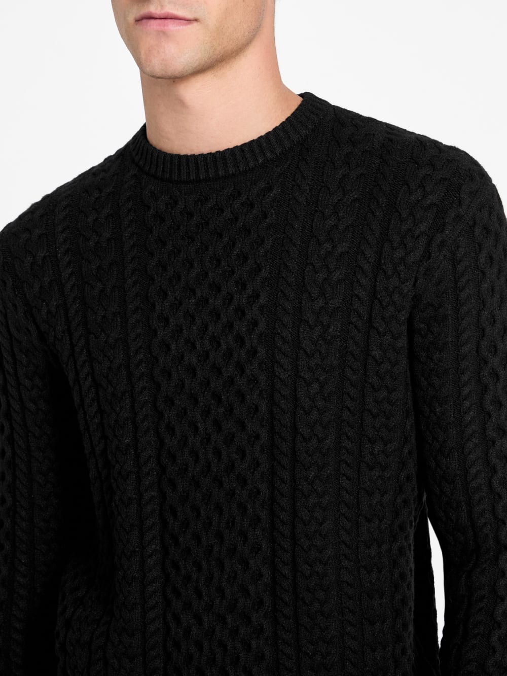 Eco Nathan Mixed Cable-Knit Sweater