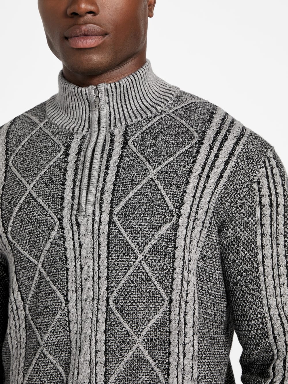 Eco Noel Zip Cable-Knit Sweater