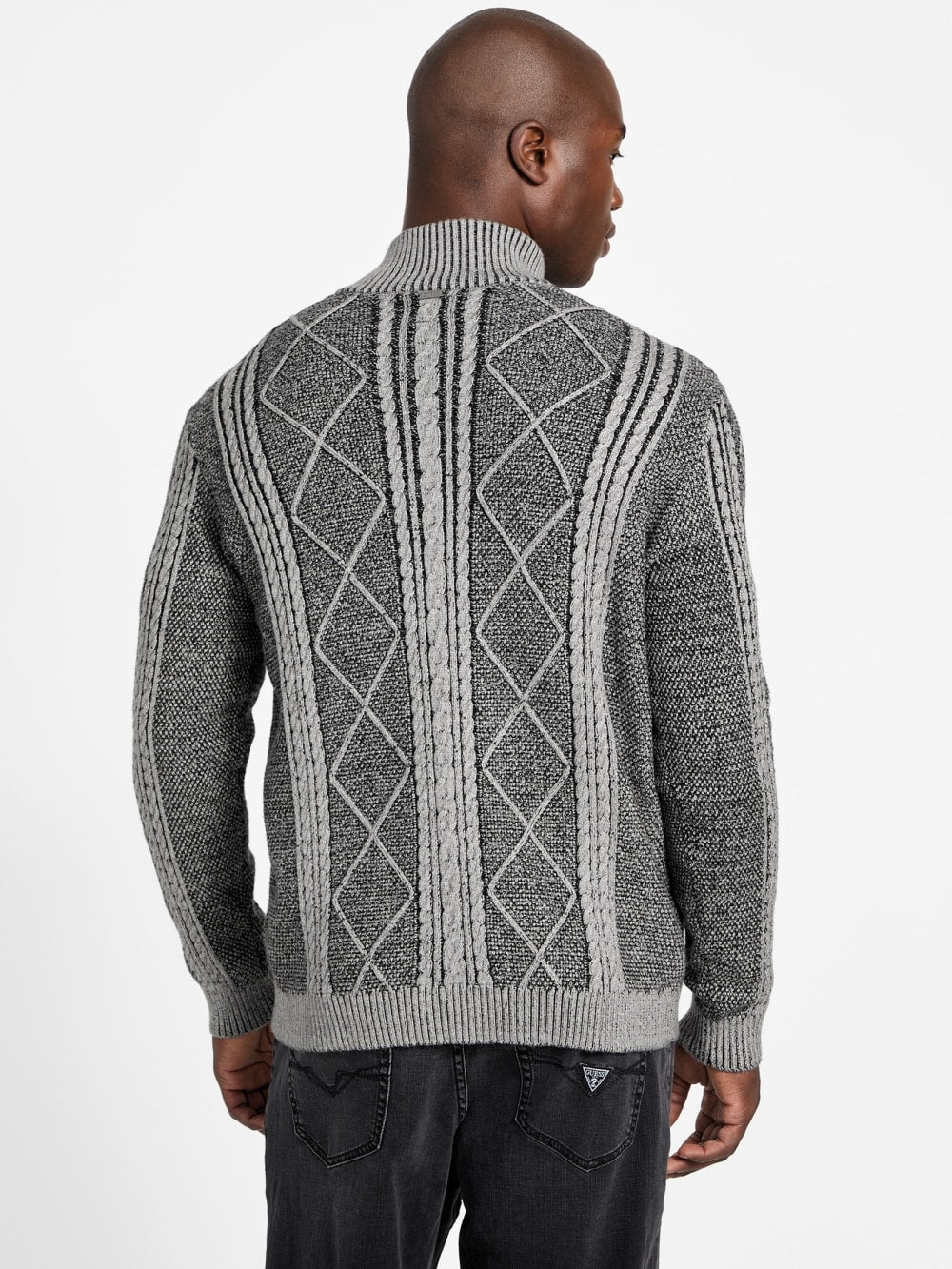 Eco Noel Zip Cable-Knit Sweater