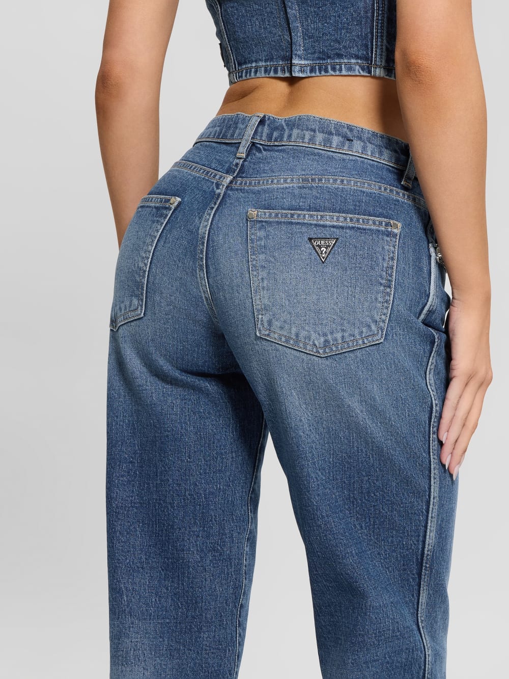 Daisy Rhinestone Pocket Jeans