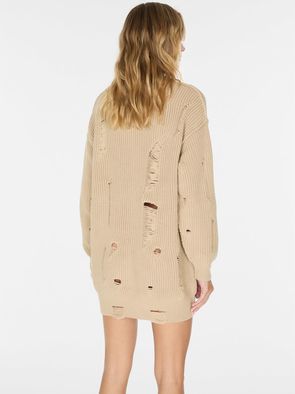distressed sweater dress
