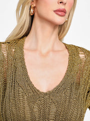 Lucky Crochet Flared Dress