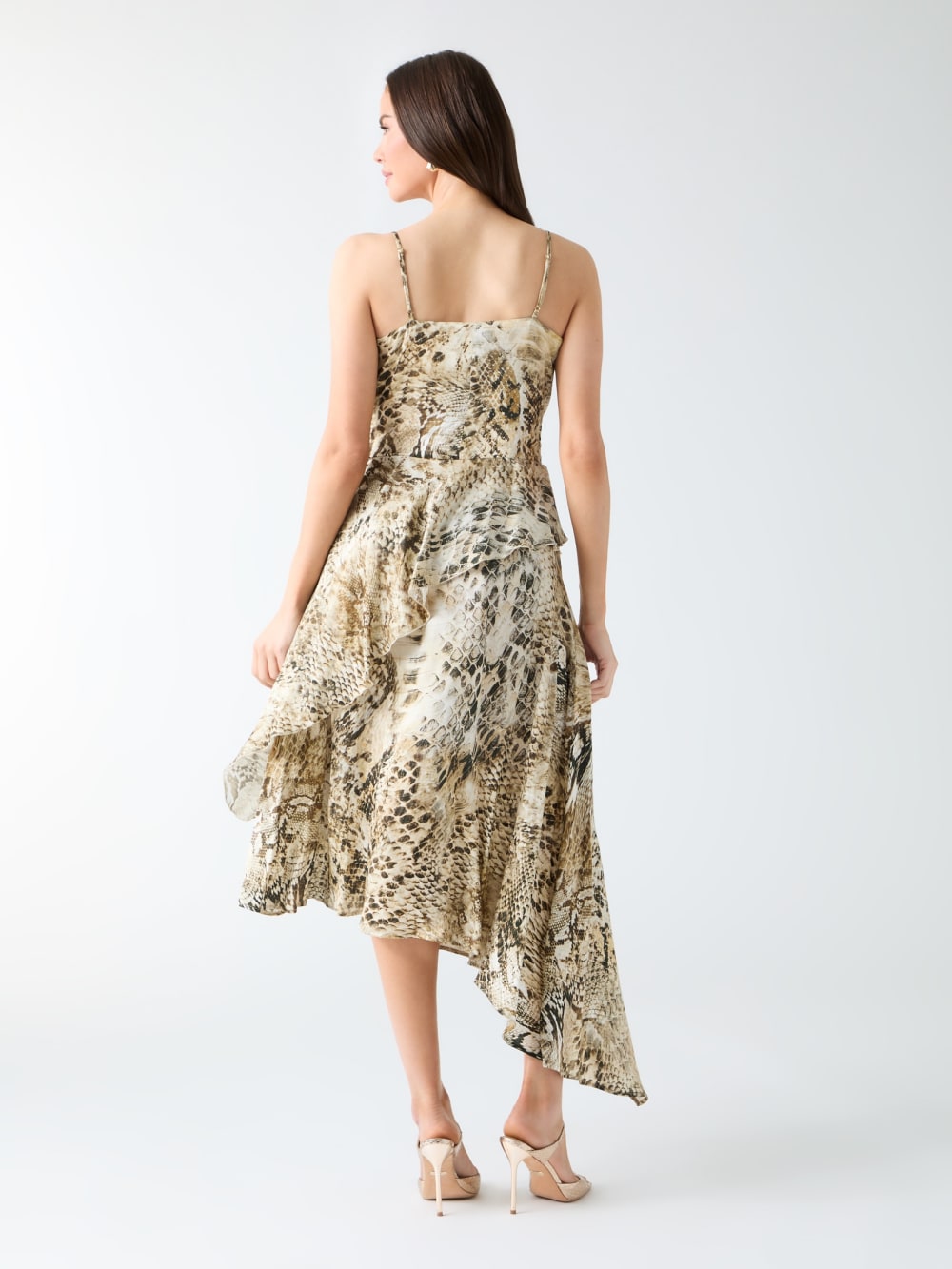 Eco Giselle Printed Asymmetrical Dress