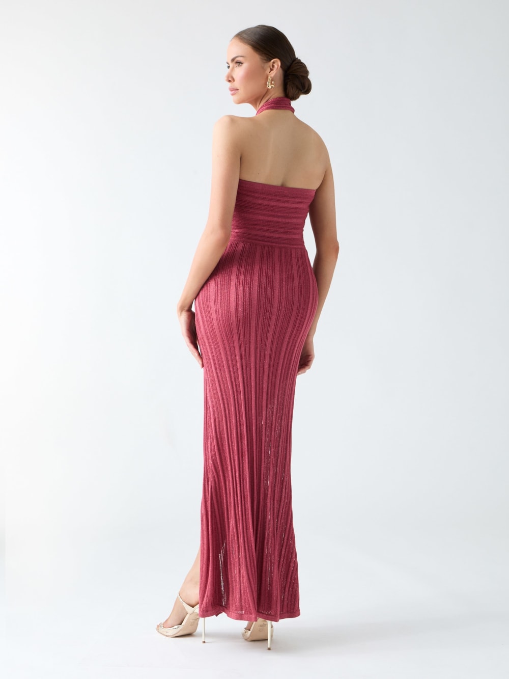 Gia Halter Lurex Dress