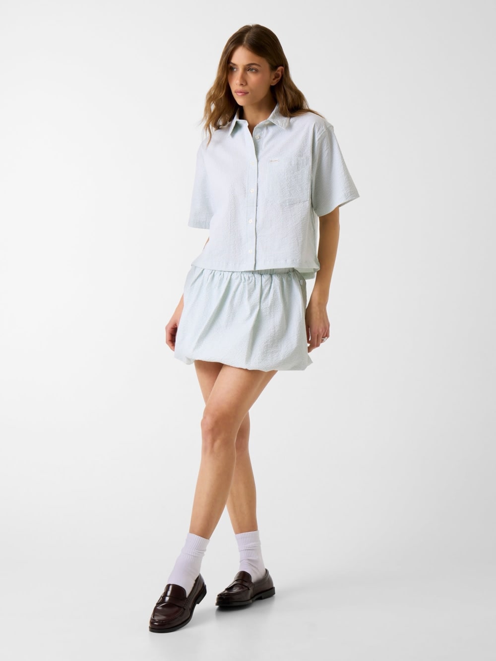 Checked boxy shirt