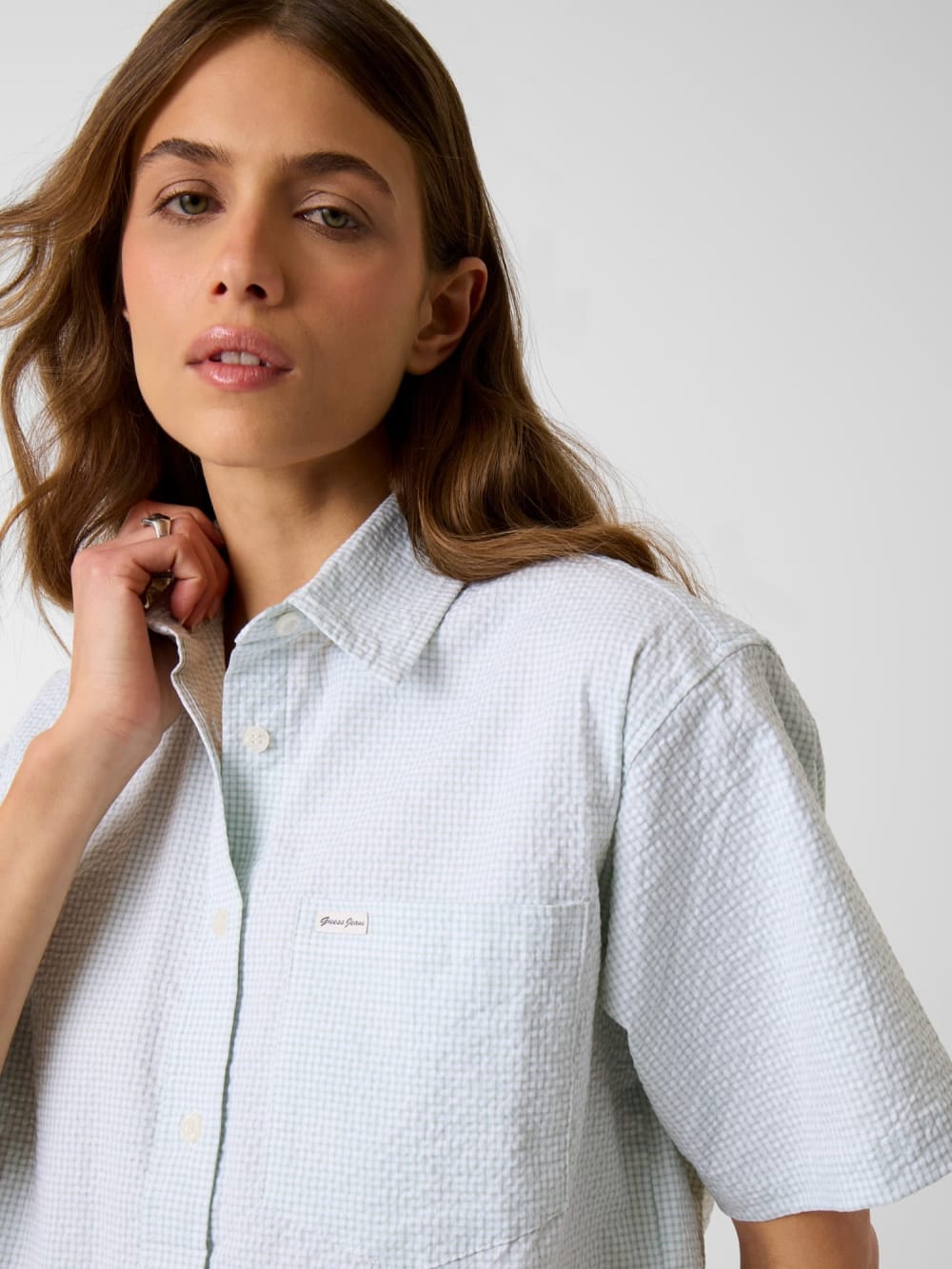 Checked boxy shirt