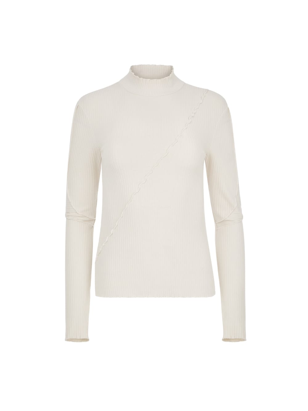 long-sleeve lettuce edge top