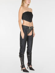 washed suede bandeau