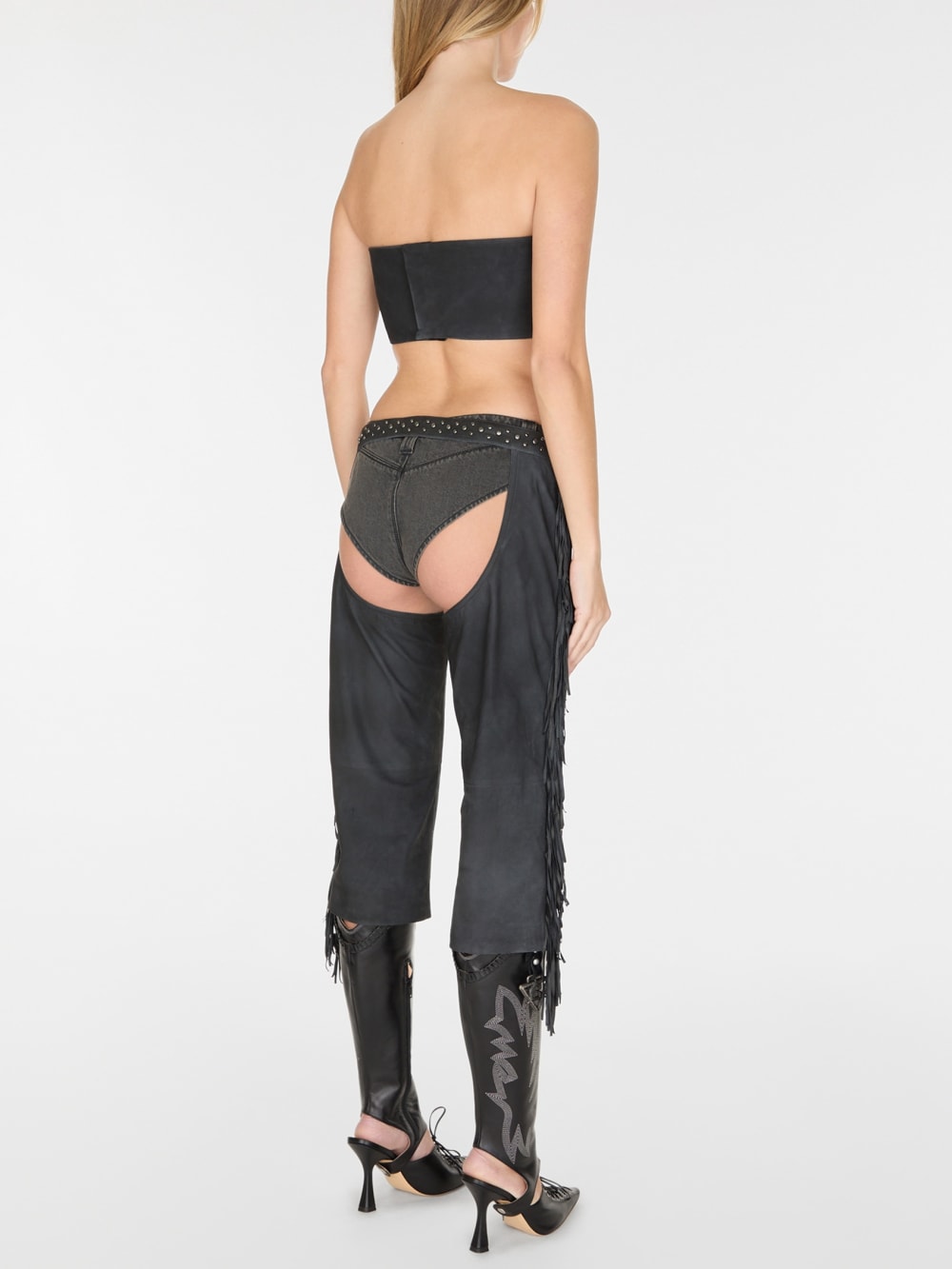 washed suede bandeau