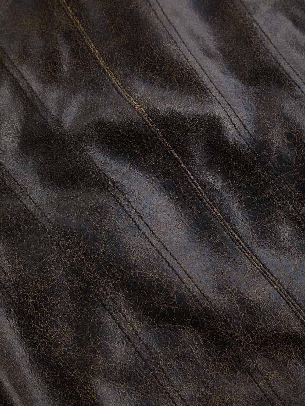 crackled leather top