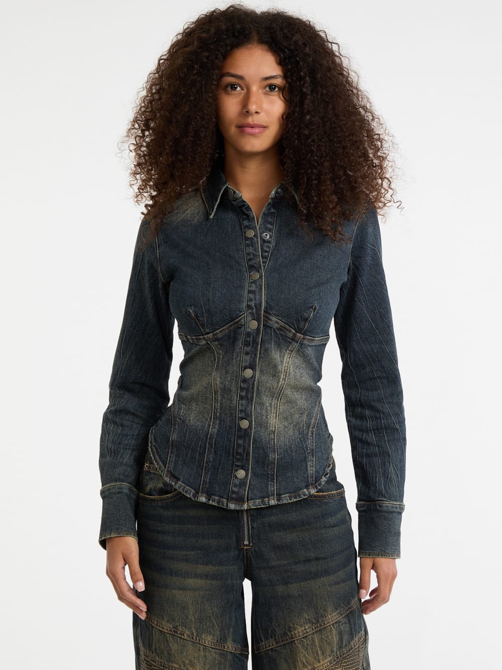 GUESS Originals Denim Corset Top