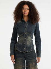 GUESS Originals Denim Corset Top