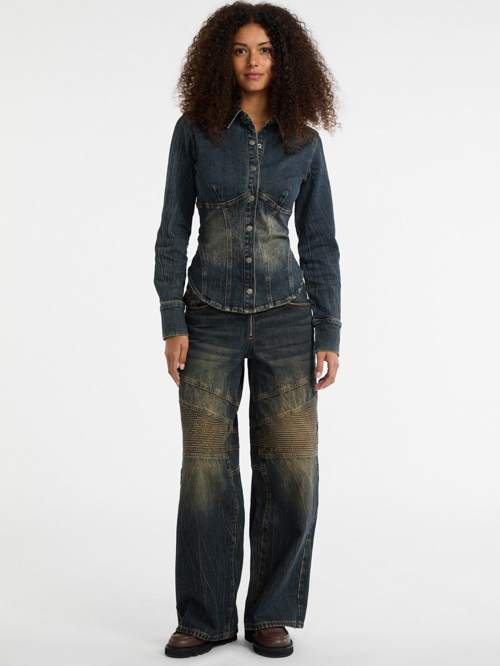 GUESS Originals Denim Corset Top