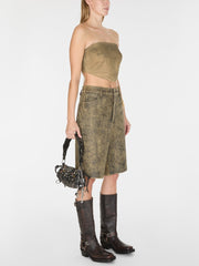 washed suede bandeau