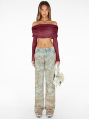 off-the-shoulder crop top