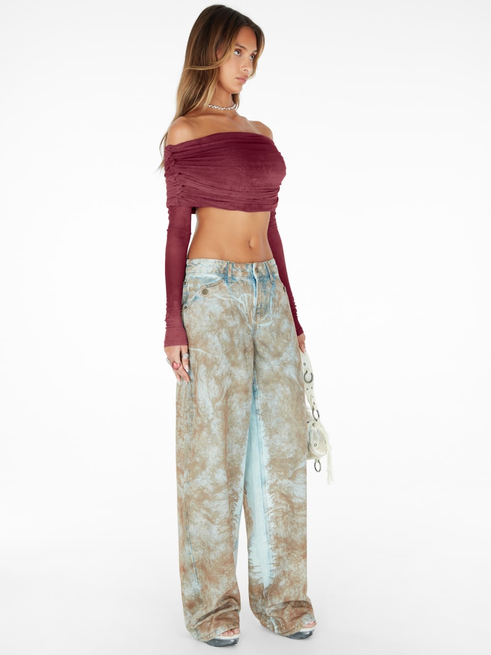 off-the-shoulder crop top
