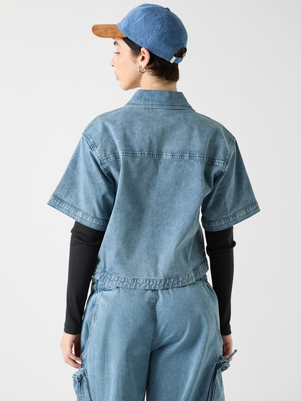 GUESS Originals Zipped Denim Shirt