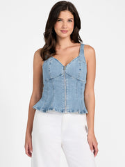 Anika Denim Peplum Top