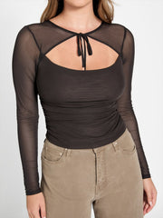Eco Lauryn Tied Mesh Top