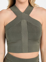 Staci Halter Sweater Top