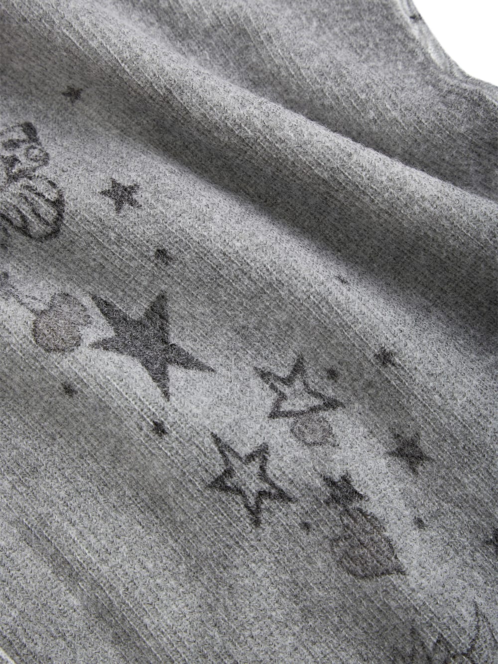 printed stitched sweater