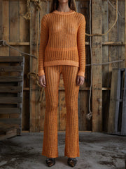 open knit sweater