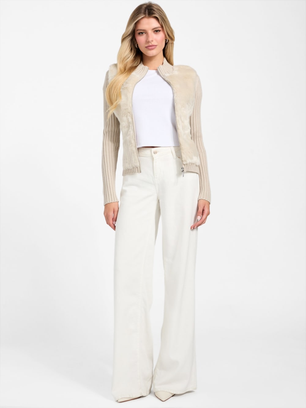 Eco Mila Faux-Fur Zipped Cardigan