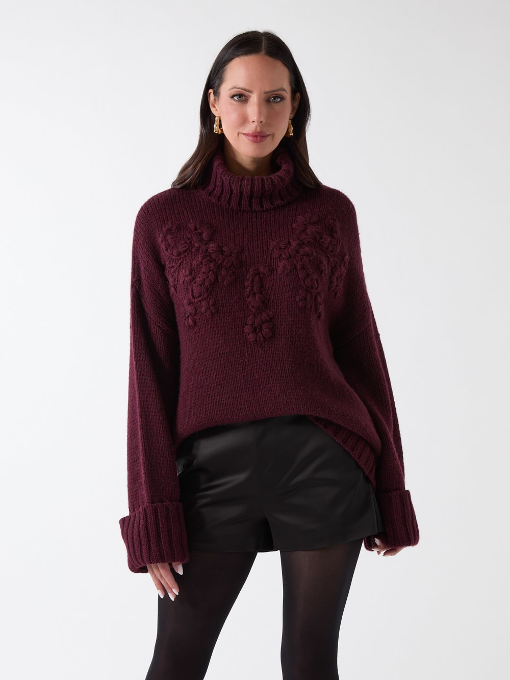 Ahlam Turtleneck Embroidered Sweater