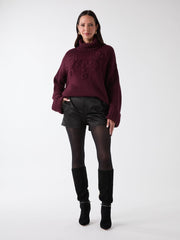 Ahlam Turtleneck Embroidered Sweater