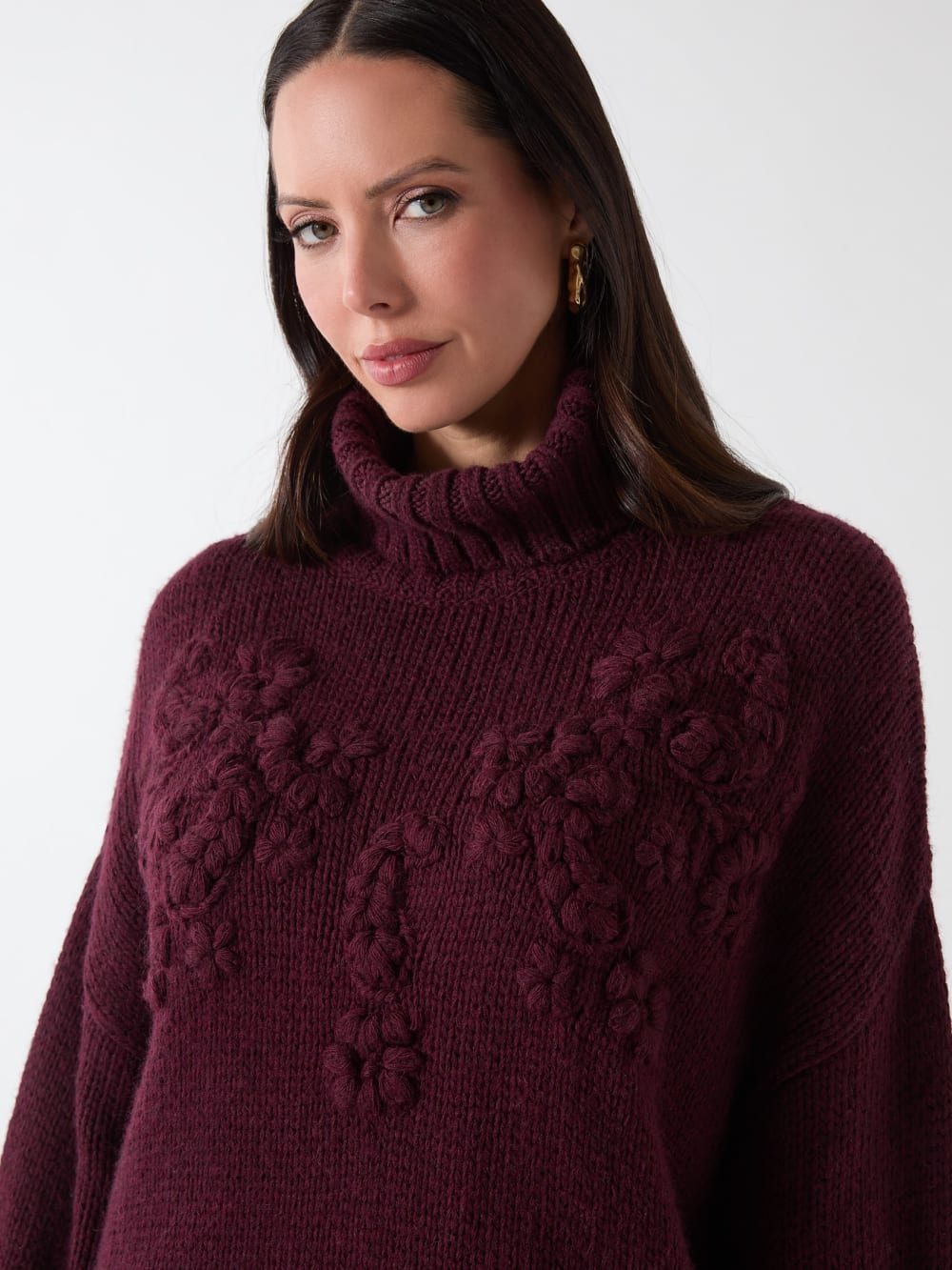 Ahlam Turtleneck Embroidered Sweater