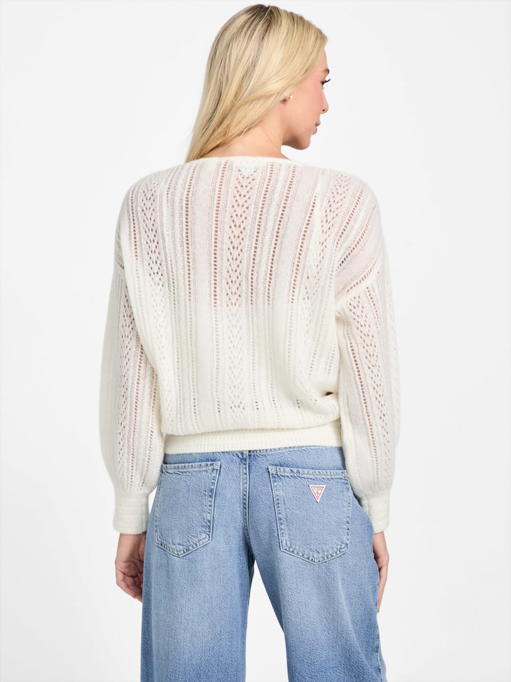 Izabella Wool-Blend Surplice Sweater