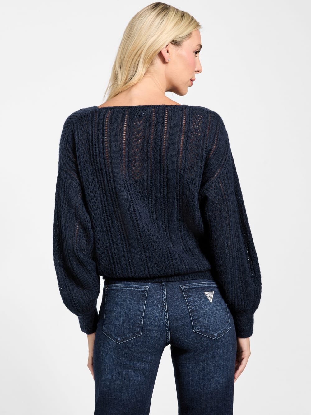 Izabella Wool-Blend Surplice Sweater
