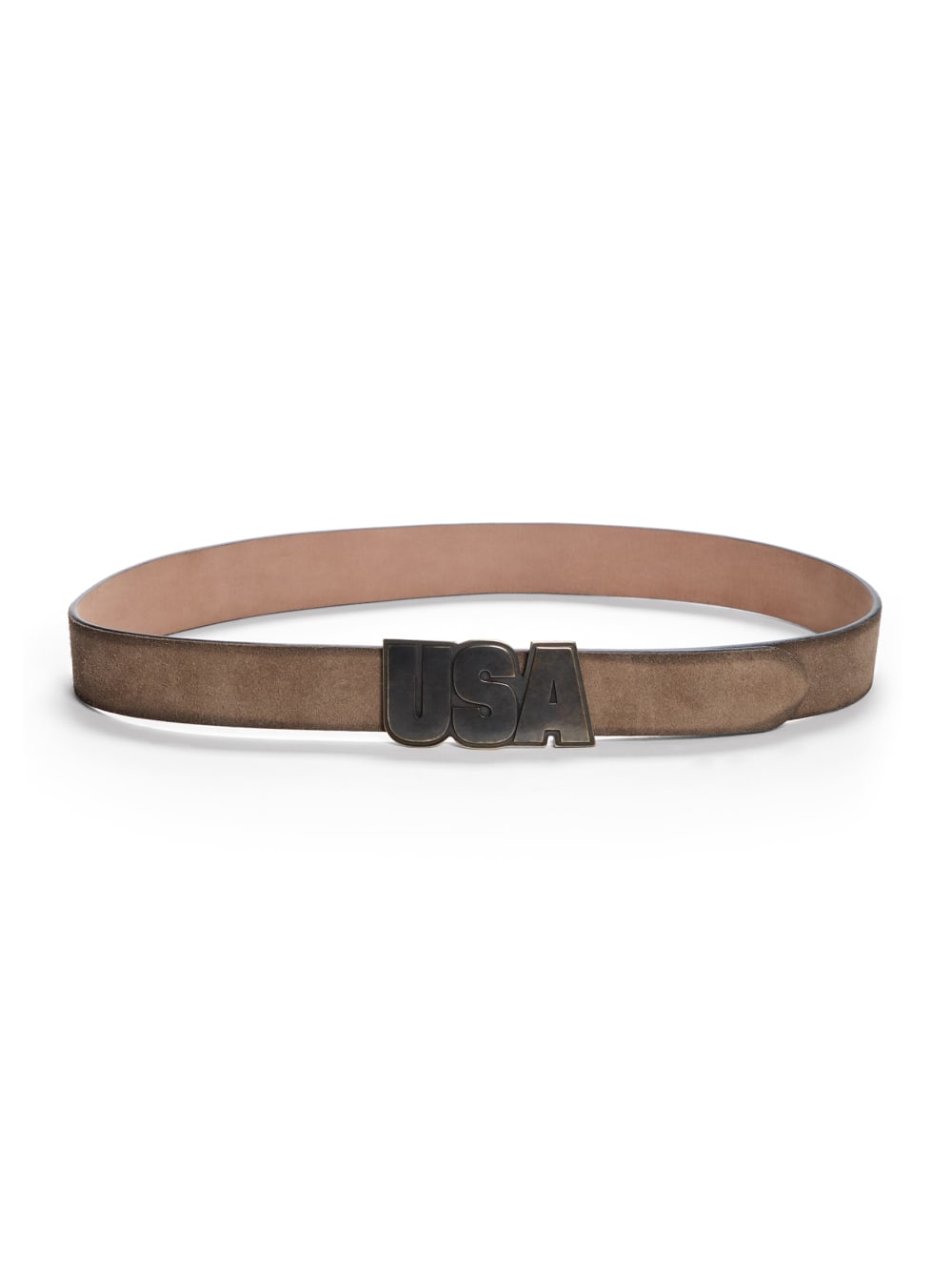 peeled suede belt