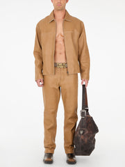 peeled suede belt