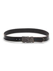 hammered leather belt