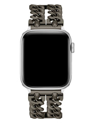 Dark Silver-Tone Chain 42-44 mm Band for Apple Watch®