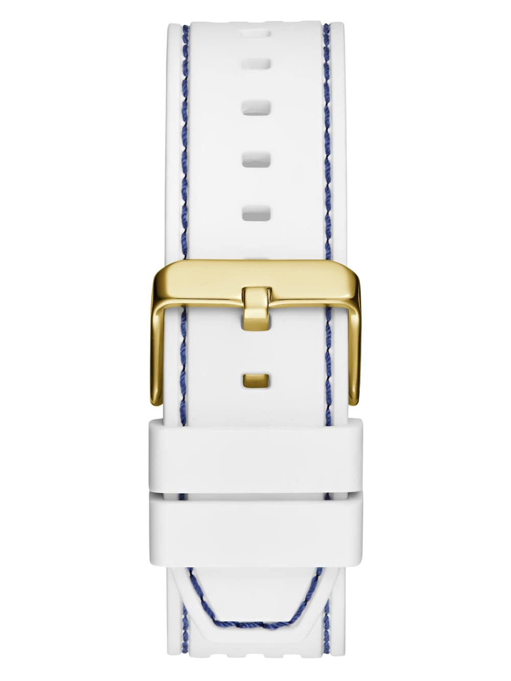 Blue and White Silicone Multifunction Watch