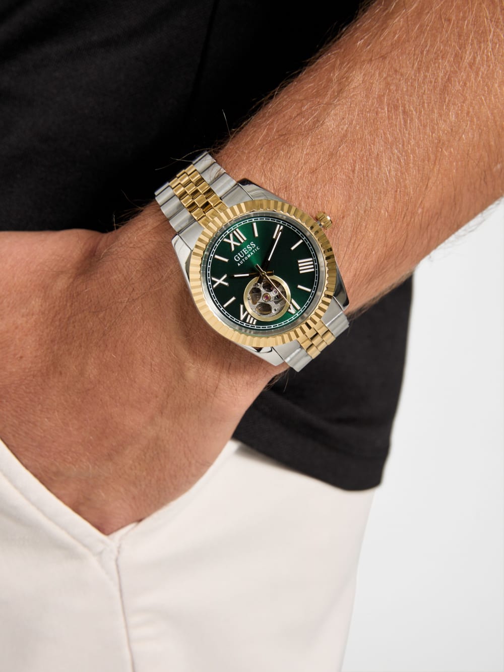 Two-Tone Analog Watch